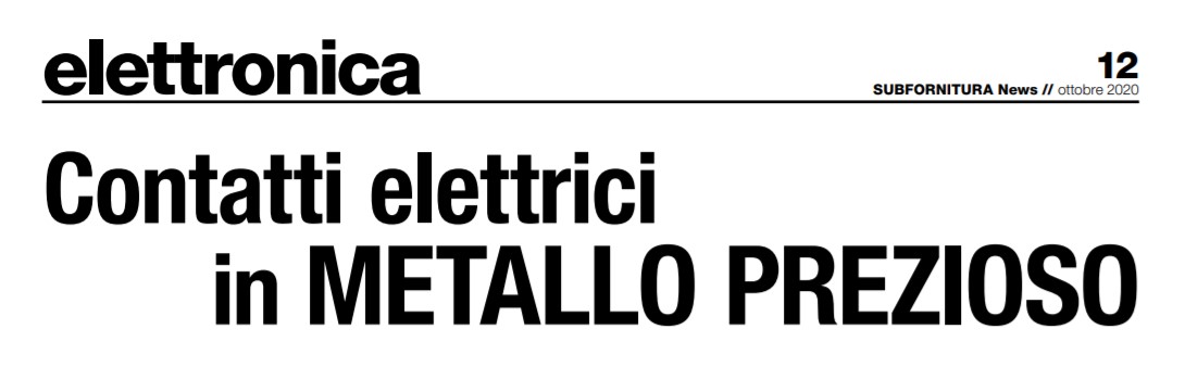 Contatti Elettrici in Metallo PREZIOSO